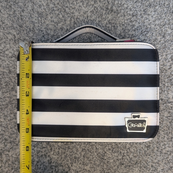 Caboodles Cosmetic Case Striped Travel Bag 8" Make-Up Organizer Storage Y2K - Picture 9 of 10